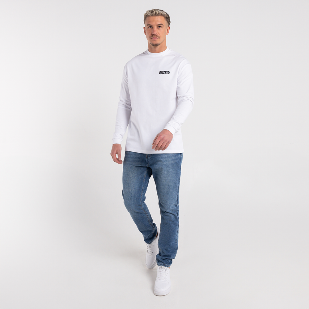 Aguirre Long Sleeve T-Shirt - White/Aqua